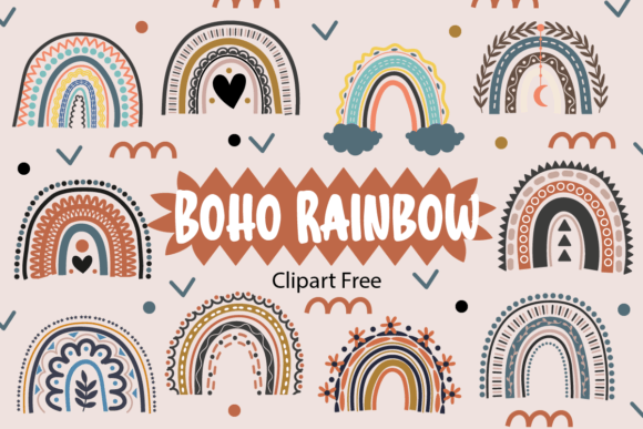 Download Boho Rainbow Clipart Free - Free Collection