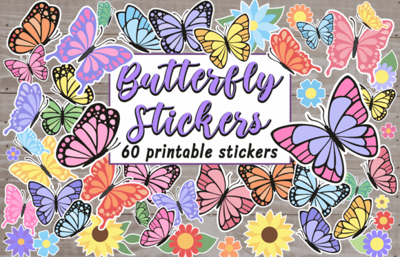 Download Butterfly Stickers Bundle Printable Png - Print Collection