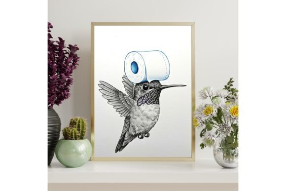 Download Playful Hummingbird Printable Wall Art - Print Collection