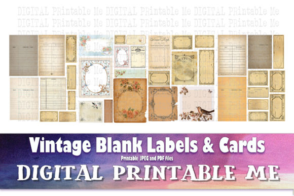 Download Blank Vintage Labels Cards Junk Journal - Junk journal Collection