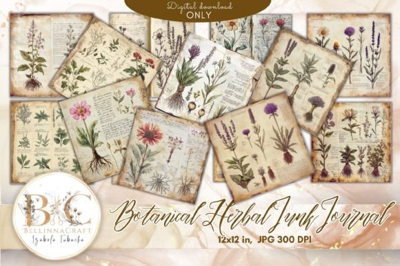 Download Vintage Botanical Herbal Junk Journal - Junk journal Collection