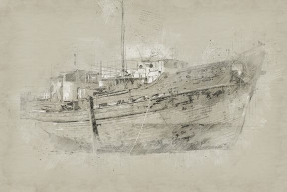 Download Old Ship Sketches Printables Pack 08 - Print Collection
