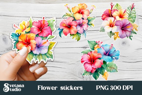 Download Hibiscus Flower Stickers Printable - Print Collection