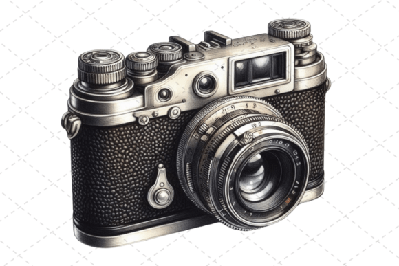 Download RetroSnap Watercolor Vintage Camera Art - Vintage camera Collection
