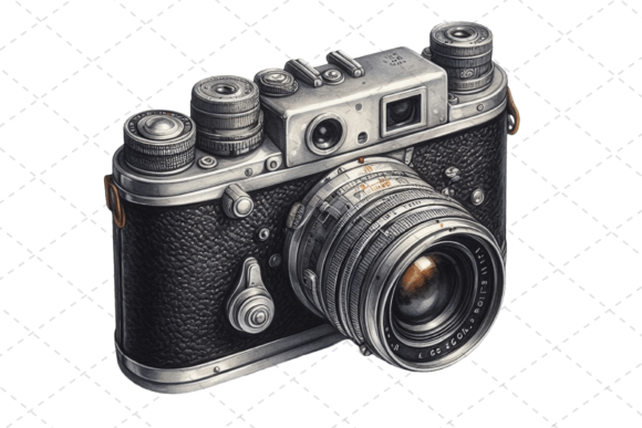 Download RetroSnap Watercolor Vintage Camera Art - Vintage camera Collection